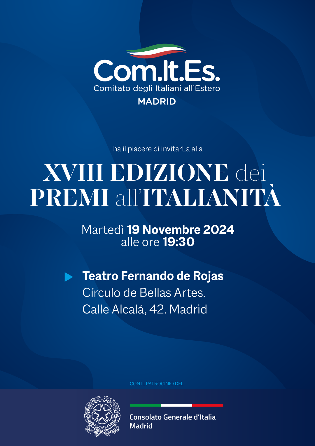 premi all'italianità Comites di Madrid 2024